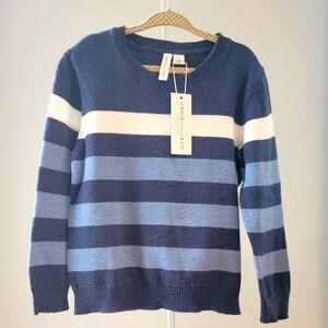 Janie and Jack Blue Striped Sweater 3T